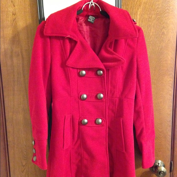 Woman's red pea coat - Picture 1 of 1